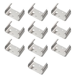 Ruiwaer 10PCS Silver 9-Volt Battery Clips Battery Holder Clip AA Double Battery Holder Fixing Clip Instrument Battery Clips Battery Support Clamp