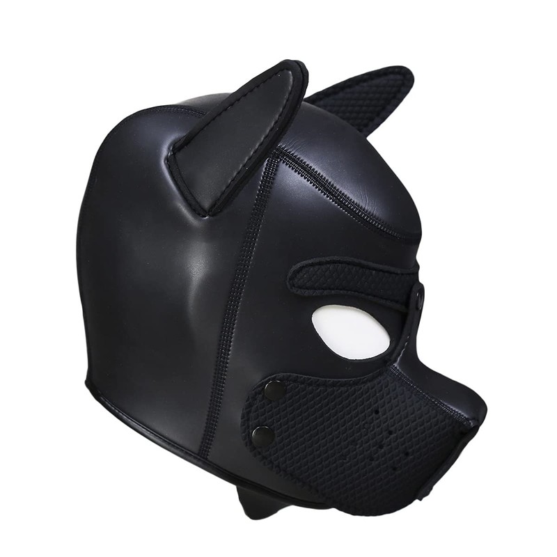 Neoprene Puppy Hood Camo Full Face Mask Cosplay Costume Dog