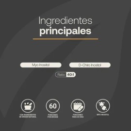 Myo Y D-chiro Inositol De 240 Cáps. Inositol Platinum B Life.