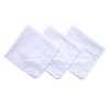 BonjourMrsMr Ladies Womes White Embroidery Cotton Handkerchiefs Wedding Hankies Scalloped