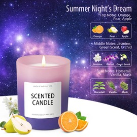 Candles, Scented Candles, Candles for Home Scented, Scented Candle Gift Set for Women, Soy Wax Candle, Jar Candle Midsummer Night, Mothers Day Gifts for Mom