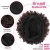 Headband Afro Kinky Curly Wigs For Black Women Short Curly