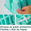 Ice Cream Mould 10 Grids Food Grade Silicone Non Stick