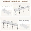 Ceiling Curtain Track White 6-9 ft Heavy Duty Ceiling/Wall Mount