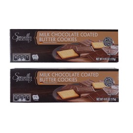 Milk Chocolate Covered Butter Cookies - 4.4-Ounce Boxes (Pack of 2)