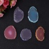 Pack of 5 Polished Agate Geode Discs, Stone Agate Light