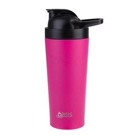 Oasis Stainless Steel Double Wall Insulated Protein Shaker 700 ml - Fuchsia