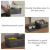 Taysisiter 13 Quart Plastic Storage Baskets with Lid, Weave Organizing
