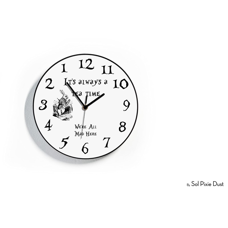 Reverse Wall Clock - It's Always a Tea Time -
