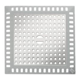 Square Drain Protection, Stainless Steel Drain Grid, Shower Drain Strainer, Sink Strainer for Sink, 12.5 x 12.5 cm (Silver)