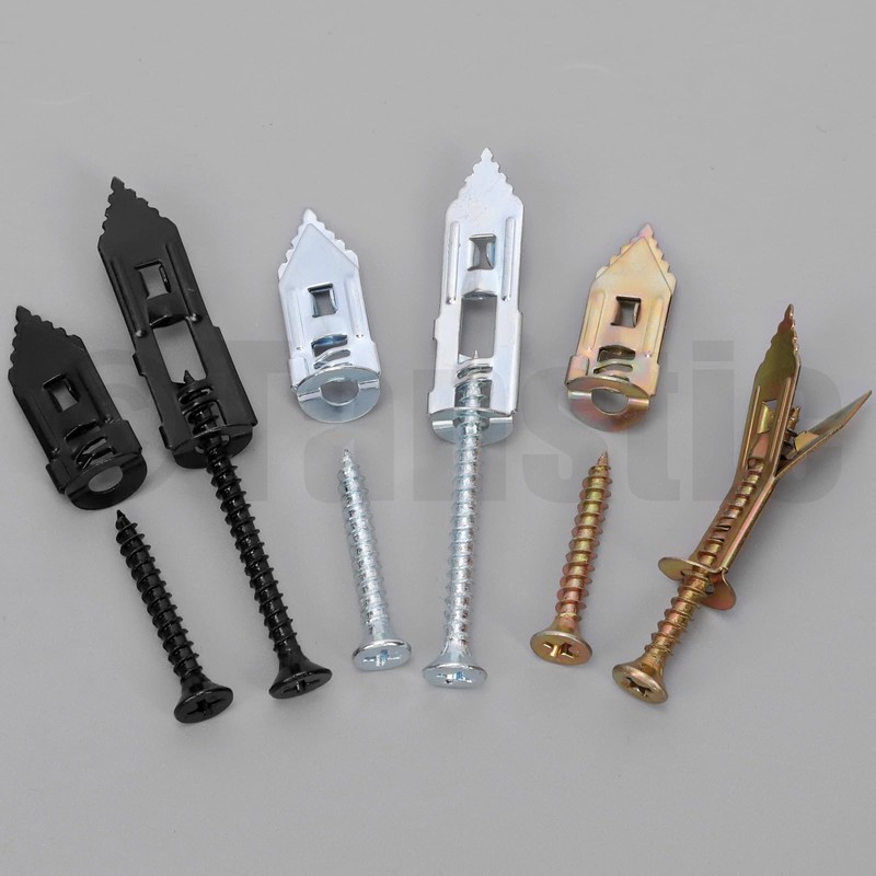 Tanstic 200Pcs Self Drilling Drywall Anchors with Screws, 4 Different