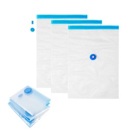 AYNKH 3 Pcs Vacuum Storage Bags for Clothes,40x60cm Travel Essentials Sealer Compression Bags Save 80% Space Reusable Vacuum Storage Bags for Travel Bedding Cushion and Duvets