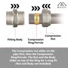 Brass Compression Fitting Ferrule Sleeve Tube Fitting (5/8" Tube OD)