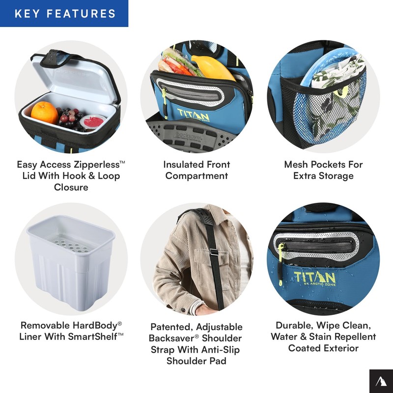 Titan by Arctic Zone 9 Can Zipperless Soft Cooler with