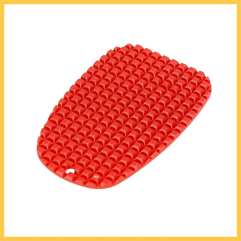 BULLSPANN オートバイキックスタンドパッド サポートプレートパッド サイドスタンド延長パッド 4.5 x 4.3 cm 2個入り レッド