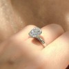 BERRICLE Sterling Silver Solitaire Wedding Engagement Rings 2 Carat Half