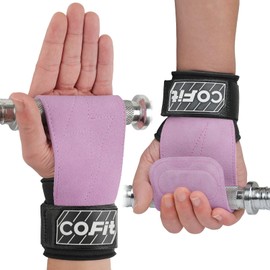 COFIT Wrist Straps for Weightlifting, Workout Wrist Wraps with Double Layer Oxford Leather, Improved Grip for Hand and Wrist Protection - Small Size Purple