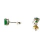 Green EMERALD Sterling Silver 925 Stud Earrings - 5 x