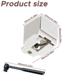 GDGJWL 2-Pack ATN3600L Stylus Replacement - Diamond Tip & Carbon Fiber Turntable Needle for Audio-Technica AT-LP60X/AT3600L/AT-LP2D, Includes Brush & Tweezers