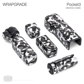 WRAPGRADE Skin Stickers Compatible with DJI Osmo Pocket 3 Decal (Grayish CAMO)