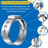 Seept 130Pcs 12-Sizes 304 Stainless Steel Single Ear Hose Clamps