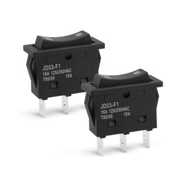 KCD4-3NC Momentary Rocker Switch, 3 Pins 3 Positons Double Side in-Out Rocker Switch, Multi-Functional Toggle Switch with Dual Operation Faces, 2PCS