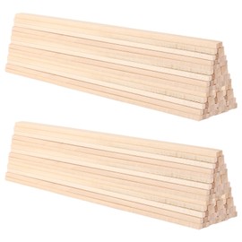 VIDETOL Pack of 100 Square Wooden Sticks, 30.5 x 0.5 x 0.5 cm Wooden Strips, Unfinished Wooden Sticks for Crafts for Carving, Craft Projects and DIY Projects