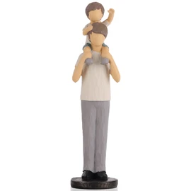 LCCCK Father and Son Figurines New Dad Statue, Sculpted Hand-Painted Father Son Sculpture,Resin Family Figurines Son to Father Gifts for Shelf Decor Desktop DecorationFigure Statue (SZ220020-E MX)