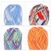 TEHAUX Cotton Yarn Knitting Blanket Yarn Multicolor Gradient Wool for