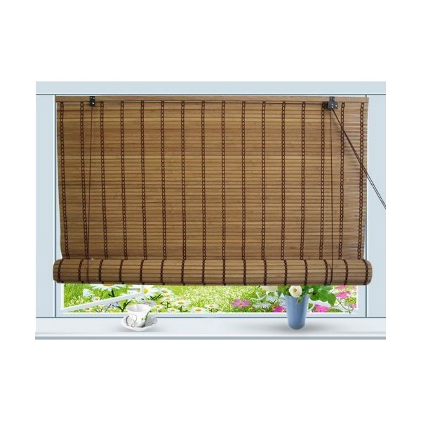 Asian Home Bamboo Roll Up Window Blind Sun Shade W30 x H72
