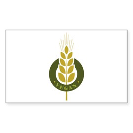 CafePress Vegan Grain Sticker Rectangle Bumper Sticker Car Decal