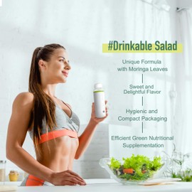 FUTURE SALAD High-Fiber Drink Mix – 5 Salads in One, Moringa & Superfood Blend, Vegan, Nutrient-Rich, 7 Packets