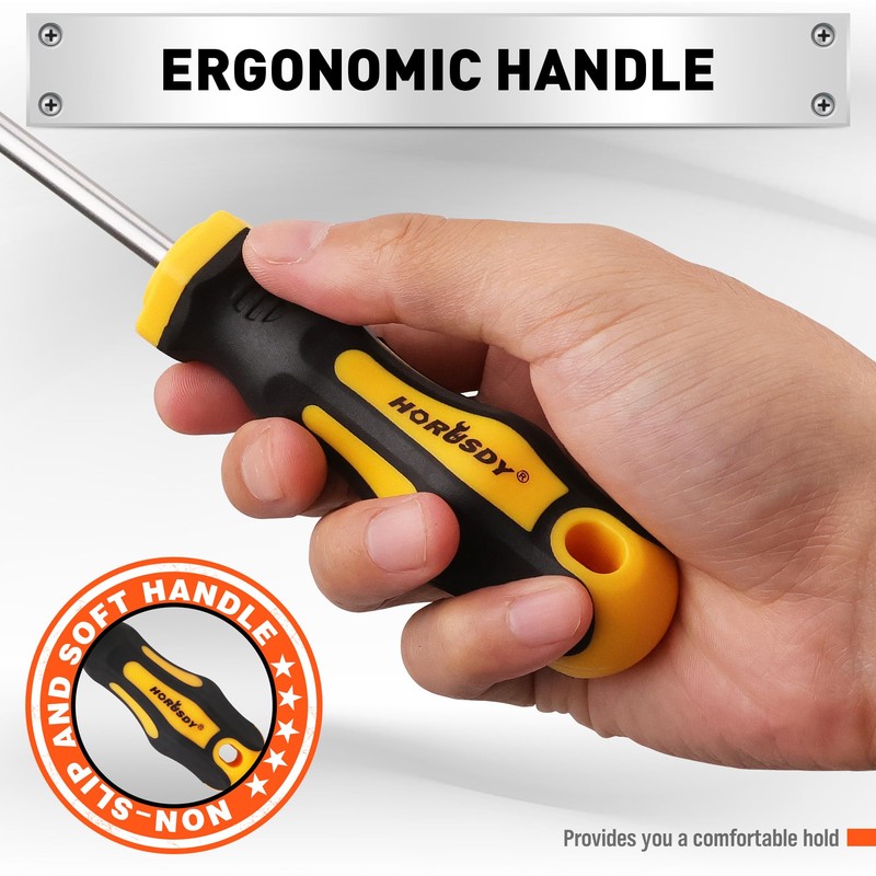 13-Pieces Screwdriver Set, Magnetic 4 Phillips and 4 Flat Head