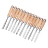 12Pcs Wood Turning Chisels Wood Grooves Parting Tools Set Woodworking
