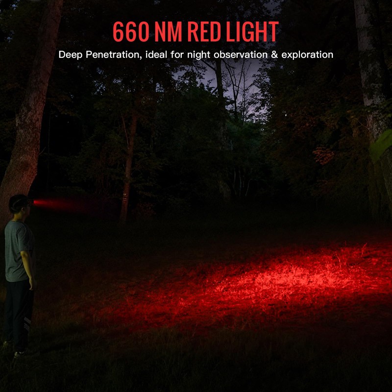 Sofirn HS43 Headlamp with Red Light, 3200 Lumen Rechargeable LED