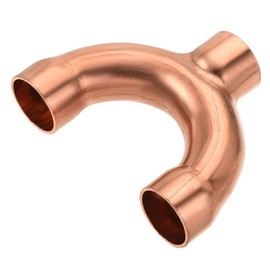 MECCANIXITY Tee Y Type Copper Fitting Welding Joint 3/4 Inch ID for HVAC Air Conditioner Refrigeration