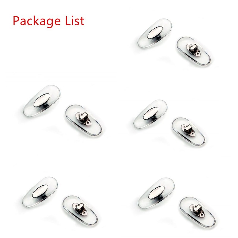 BEHLINE Soft Silicone Eyeglasses Nose Pads,Anti-Slip Sunglasses Nose Pieces,Plug-in Glasses