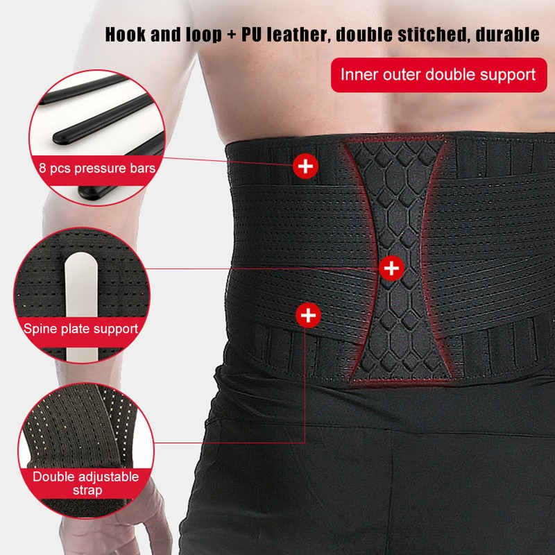 Breathable Nylon Lumbar Lower Back Waist Protection Belt Brace for