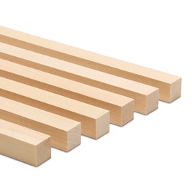 Woodpeckers Wood Square Dowel Rods 3/4  x 36", Sticks for Crafts & Woodworking|Wo - Pack of 50, Natural