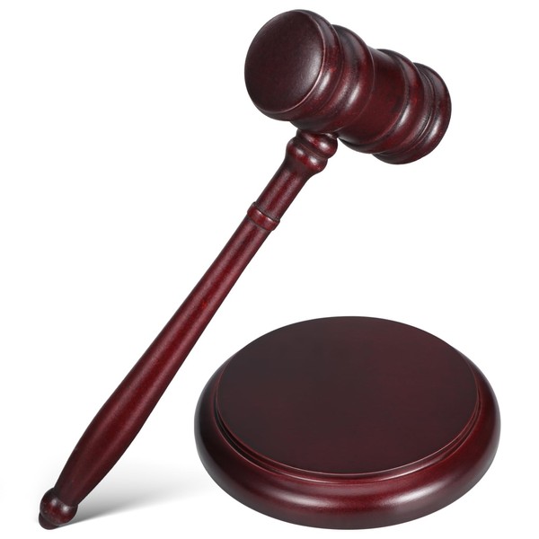 VILLCASE Auction Hammer Set Made of Wood, Richter Wooden Hammer,