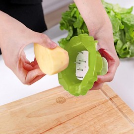 Green Grater Finger Protection Holder, Safety Food Slicer Veggie Shredder Vegetable Slicing Finger Protector, Home Kitchen Fruit Slicer Veggie Cutter Hand Guard, for Slicer Grater Cutting