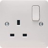 Hager 13A 1 Gang Double Pole Switched Socket - Sollysta