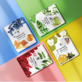 Anna Holtz natural cotton mask pack sheets, 4 types, 100 sheets, tea tree acai berry, aloe shea butter, olive, 100 sheets / 안나홀츠 천연 순면 마스크팩 시트 4종 100매 티트리 아사이베리 알로에 쉐어버터, 올리브 100매