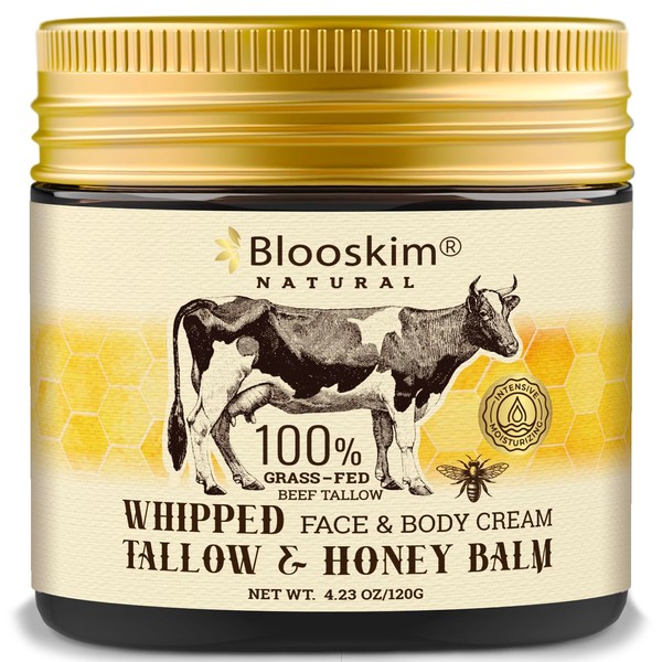 Blooskim Beef Tallow for Face – Whipped Tallow Balm with