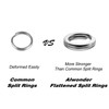 Alwonder 100 Pack Fishing Split Rings Stainless Steel Lure Rings,