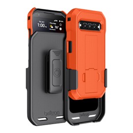 BELTRON DuraForce Pro 3 Case with Clip, Heavy Duty Case with Swivel Belt Clip for Kyocera DuraForce Pro 3 5G E7200 (Verizon) Features: Secure Fit & Built-in Kickstand (Orange) Supports 2.25" Duty Belt