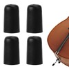 4pcs Cello Endpin Rubber Tip, Black Cello Endpin Stopper Cello