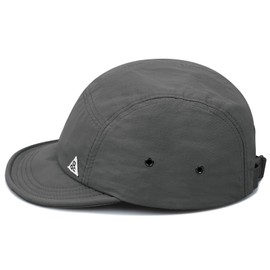 Clakllie 5 Panel Sun Hats Quick Dry Snapabck Trucker Hat Lightweight Short Brim Hats Foldable Flat Brim Baseball Cap,Gray