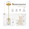 Audickic Brass Pendant Lights Kitchen Island 2 Pack, Farmhouse Gold