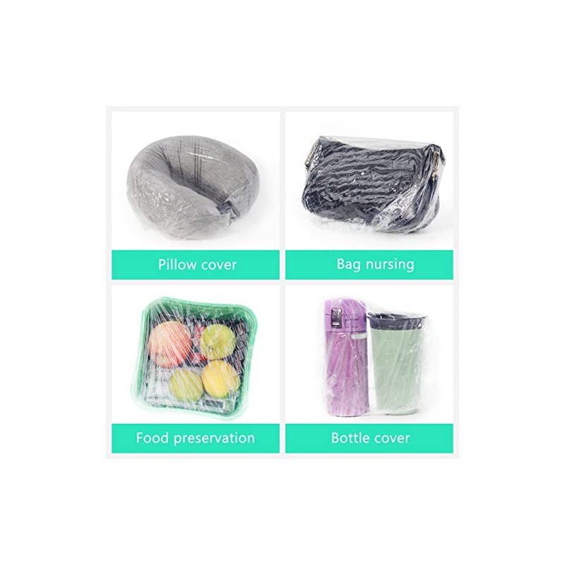 Disposable Shower Caps 100 Pcs Bath Clear Waterproof Plastic Wraps
